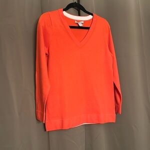 Banana Republic Women’s Large Orange V-Neck Sweater